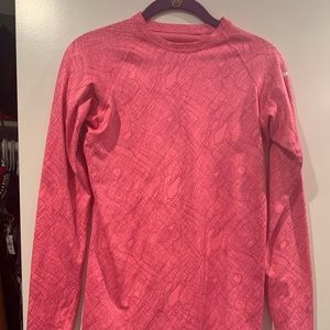 Nike pro combat long sleeve small hot pink